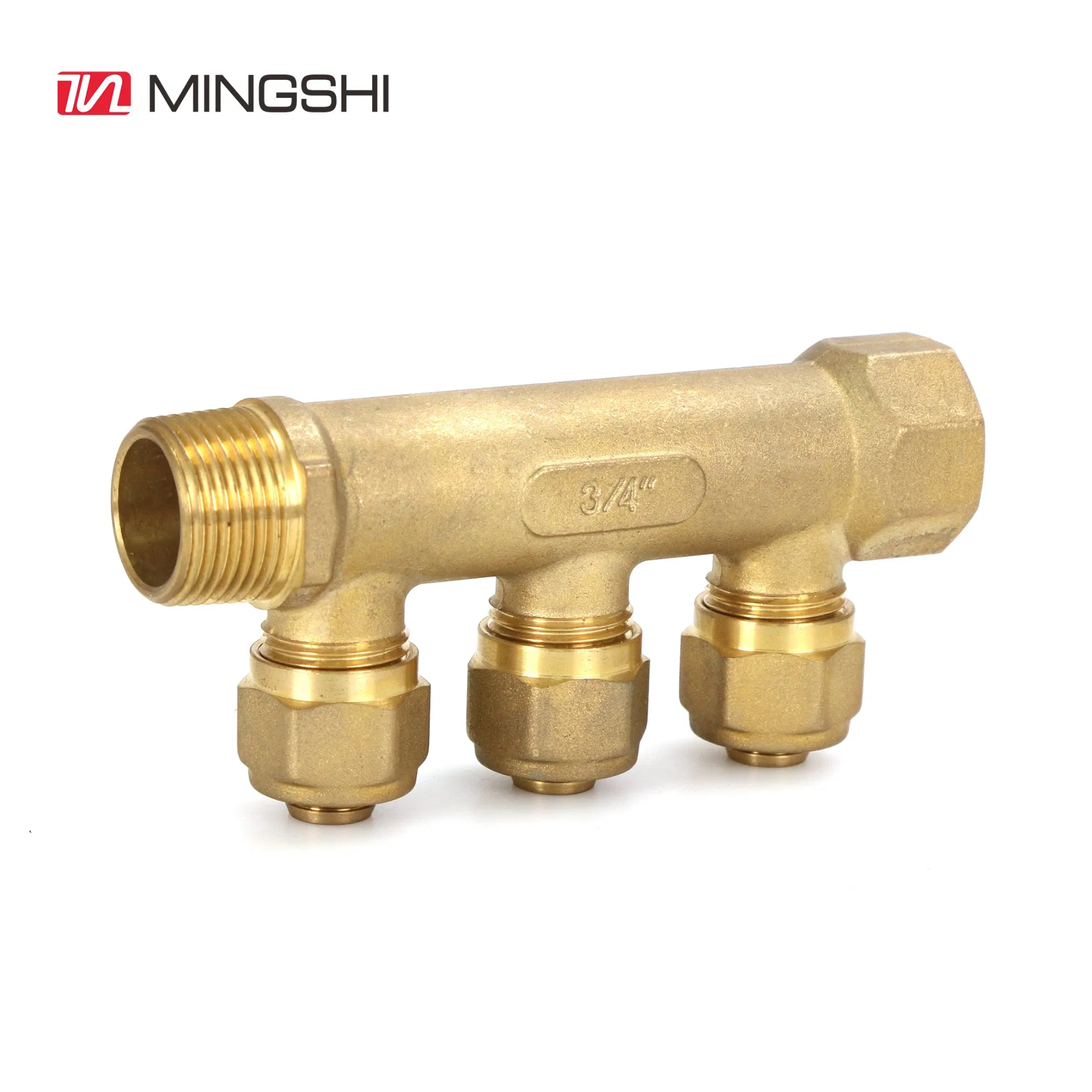 Mingshi OEM High Quality Casting Brass Manifold for Under Floor Heating
