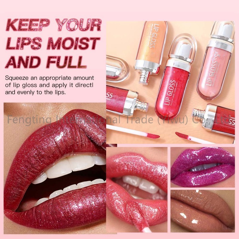 Wholesale Clear Lip Gloss Customized Lipgloss Plumper Tube Glossy Private Label Lip Oil Pink Makeup Lipgloss