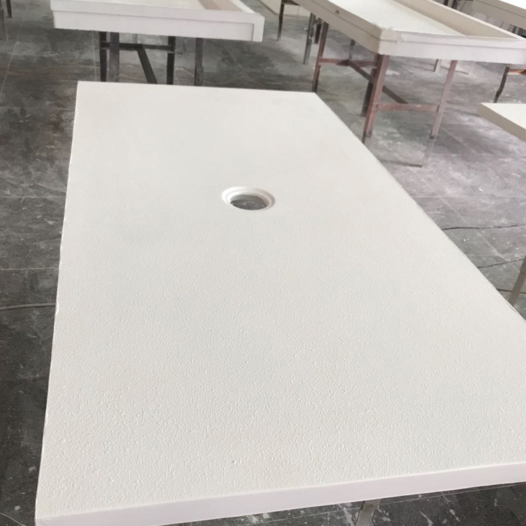 Roll-in Pan 36''x60''x1.5'' Cast Marble Matt Texture Ada Cultured Marble Shower Pan