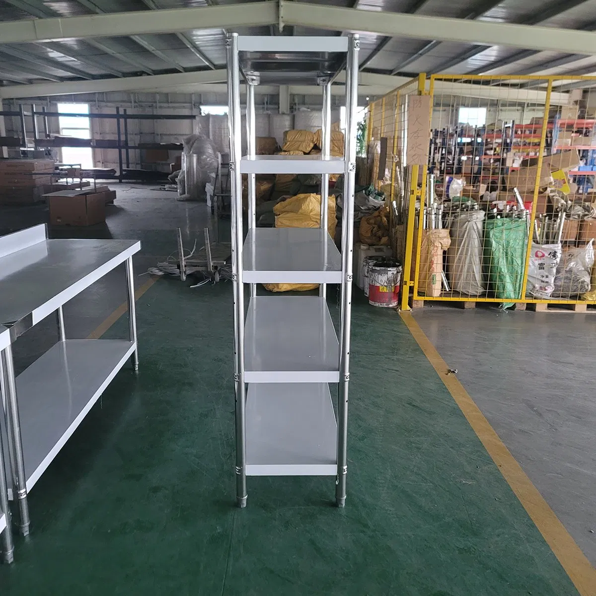 Commercial Kitchen Heavy Duty 5 Tier Adjustable Shelving Unit Stainless Steel Shelf