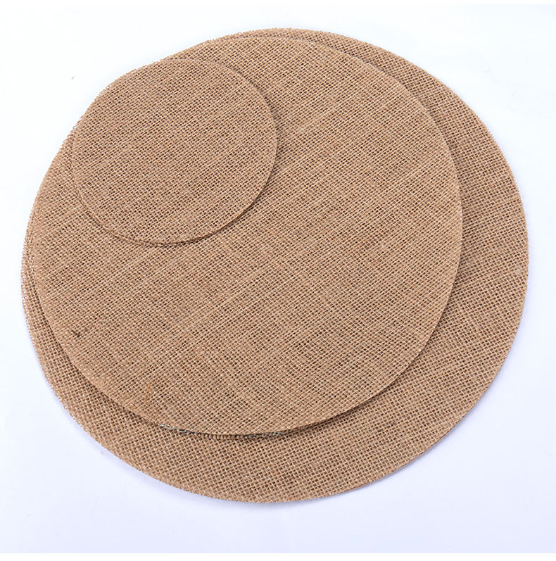 Treated Natural Jute Placemat Classic Style 10/15/20/30cm Round Jute Table Mat Supplier