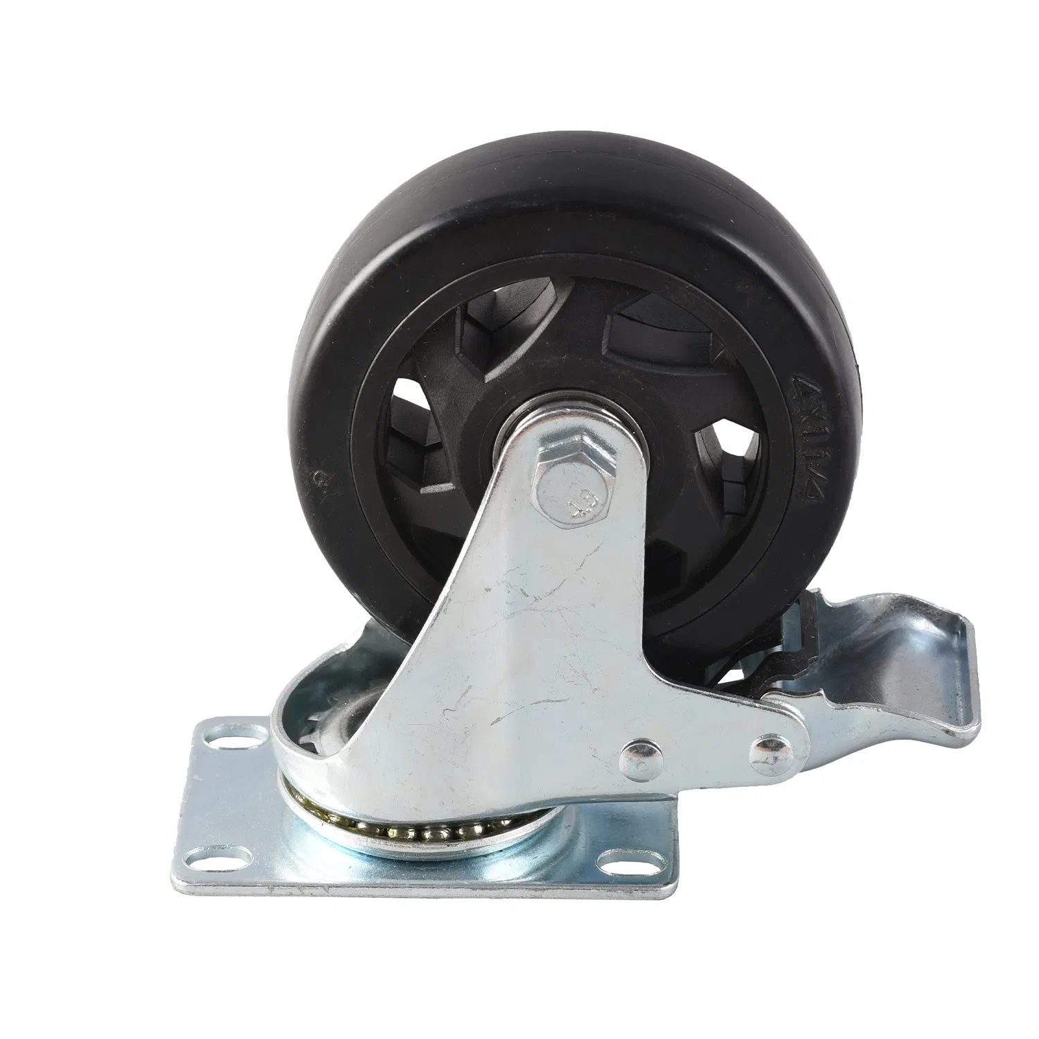 M13-N Medium Duty Type Fixed Swivel PU Caster Wheel