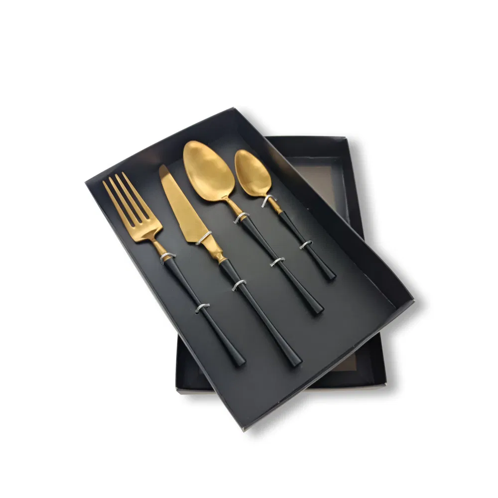 High Quality Stainless Steel Black Cutlery Spoon Fork Knife