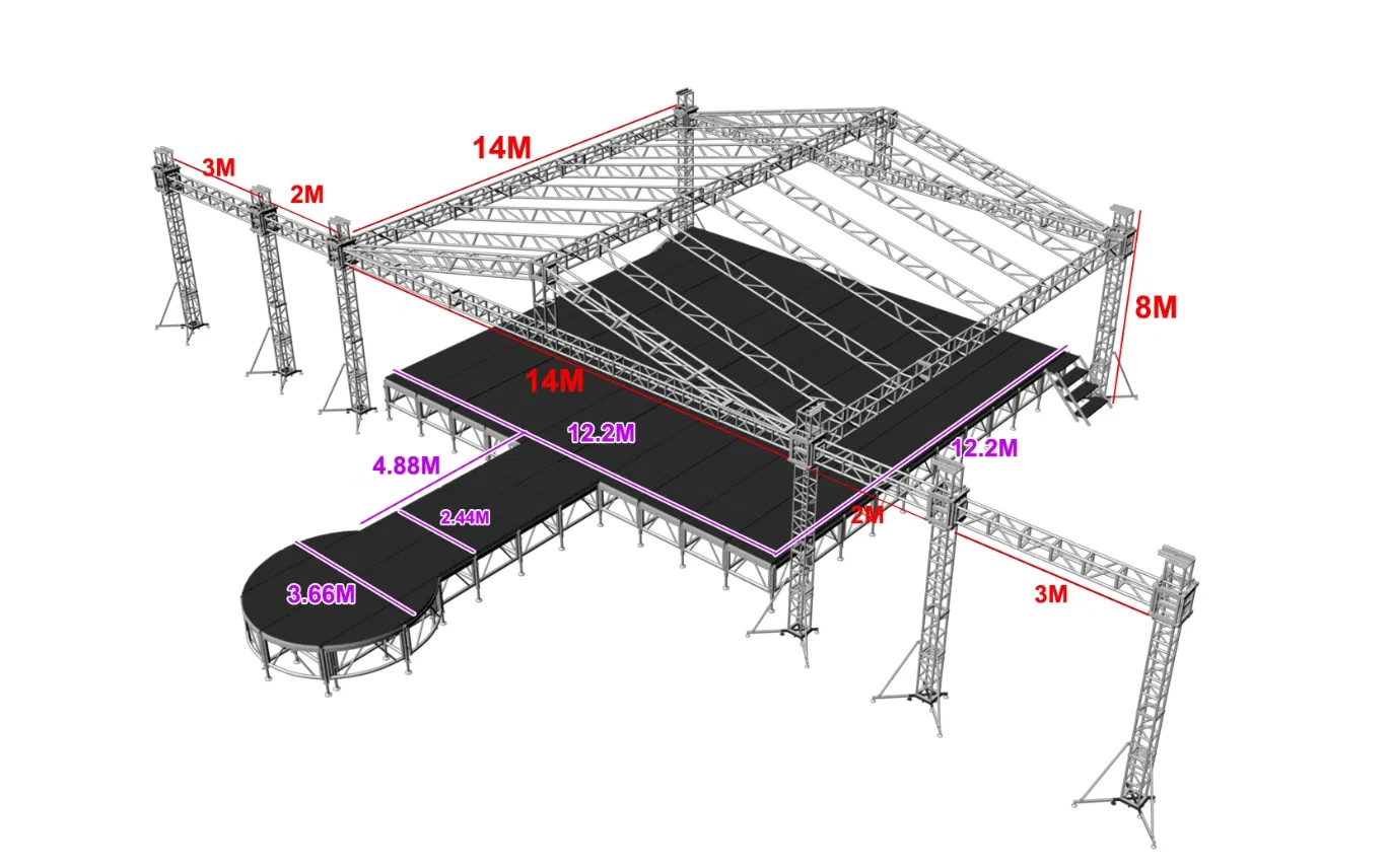 Portable Small Stage Platform Mobile Stage for Live Music Events