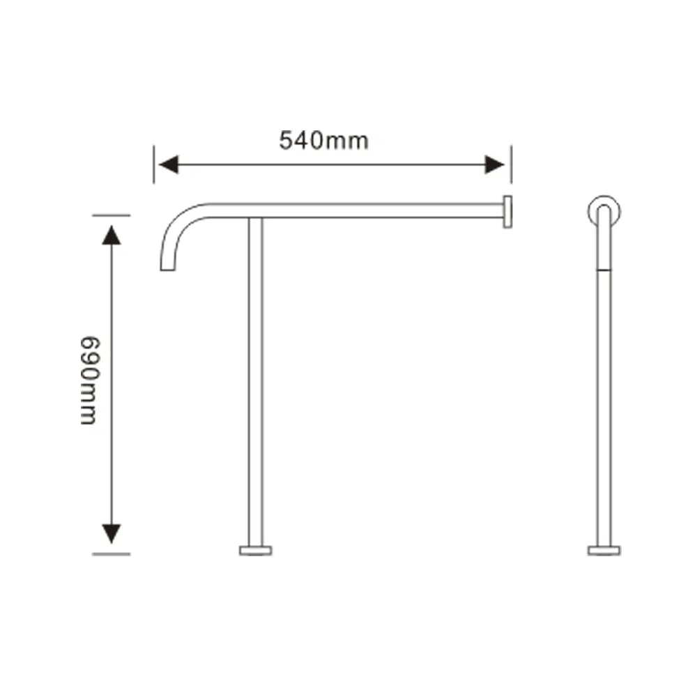 Поручень для ванной из нержавеющей стали 304, нескользящий
