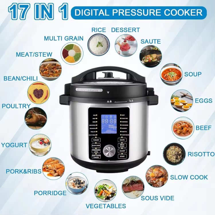 Multifunction Air Fryer Pressure Cooker 2 in 1 Smart Kitchen Appliance
