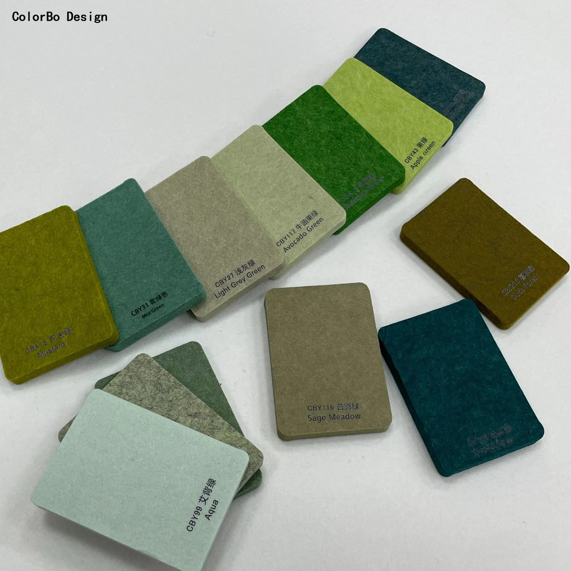 CBB17 Dark Green Sound Proof Foam Sponge Polytester Fiber Wall 12mm Panel