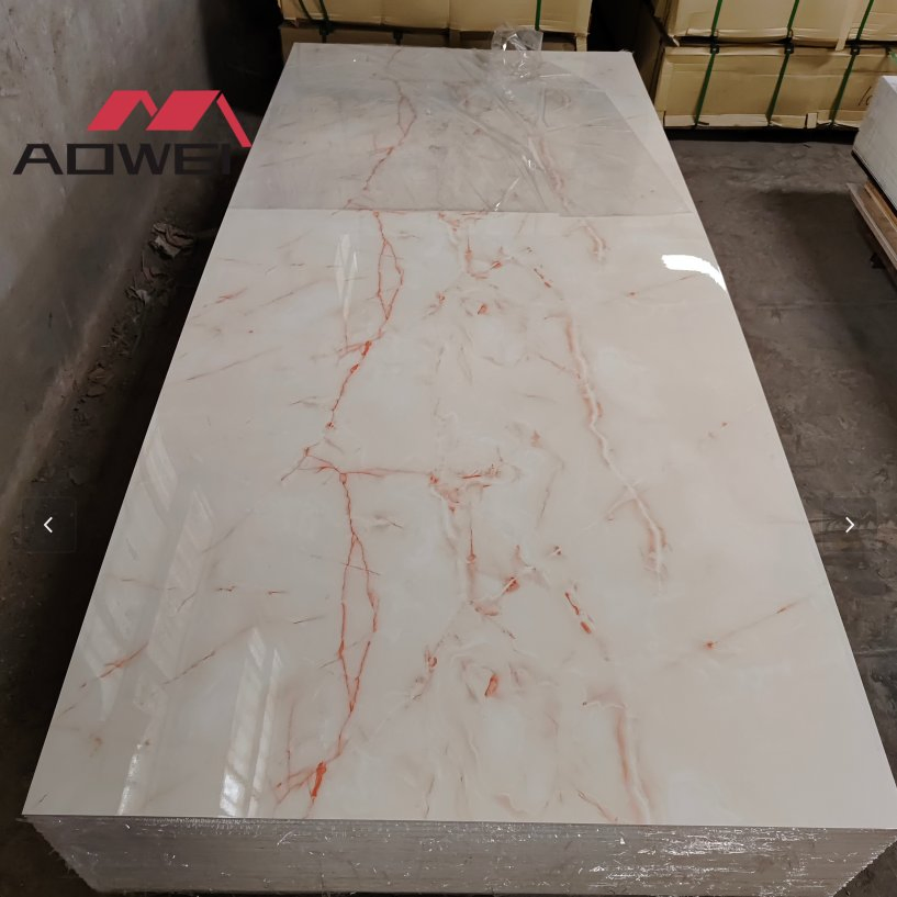 Elegant 3D Stone Vein PVC Marble Panel for Easy Installation