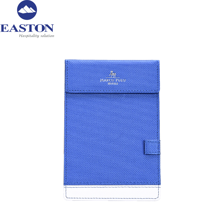 High Quality Hotel Blue Service Guide PU Leather File Folder