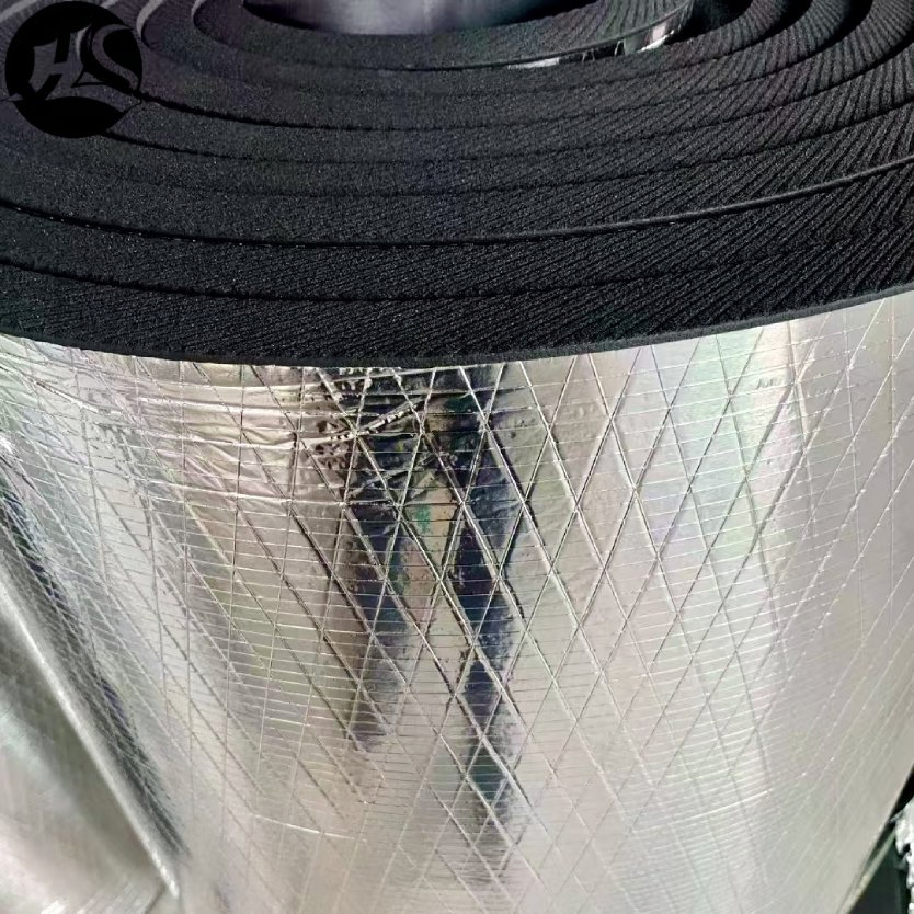 Rubber and Plastic Insulation Board Nitrile Rubber/PVC Customized Aluminum Foil Self-Adhesive Foam Roll Insulation Material