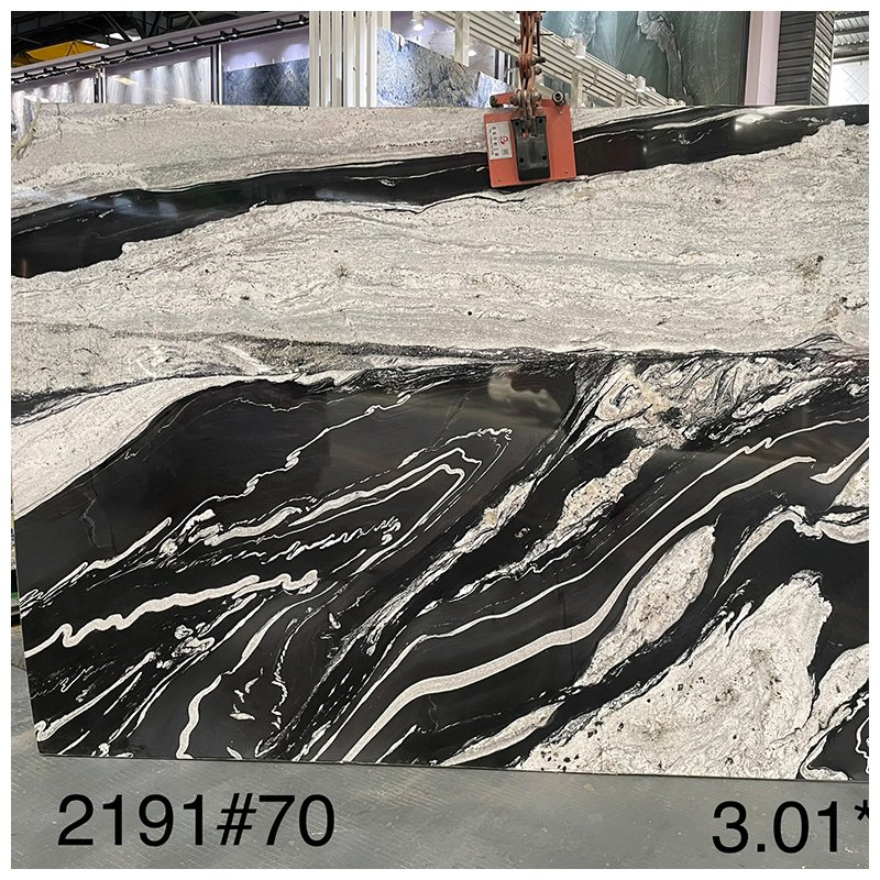 Brazilian Luxury White and Black Horse Copacabana Quartzite for Countertops