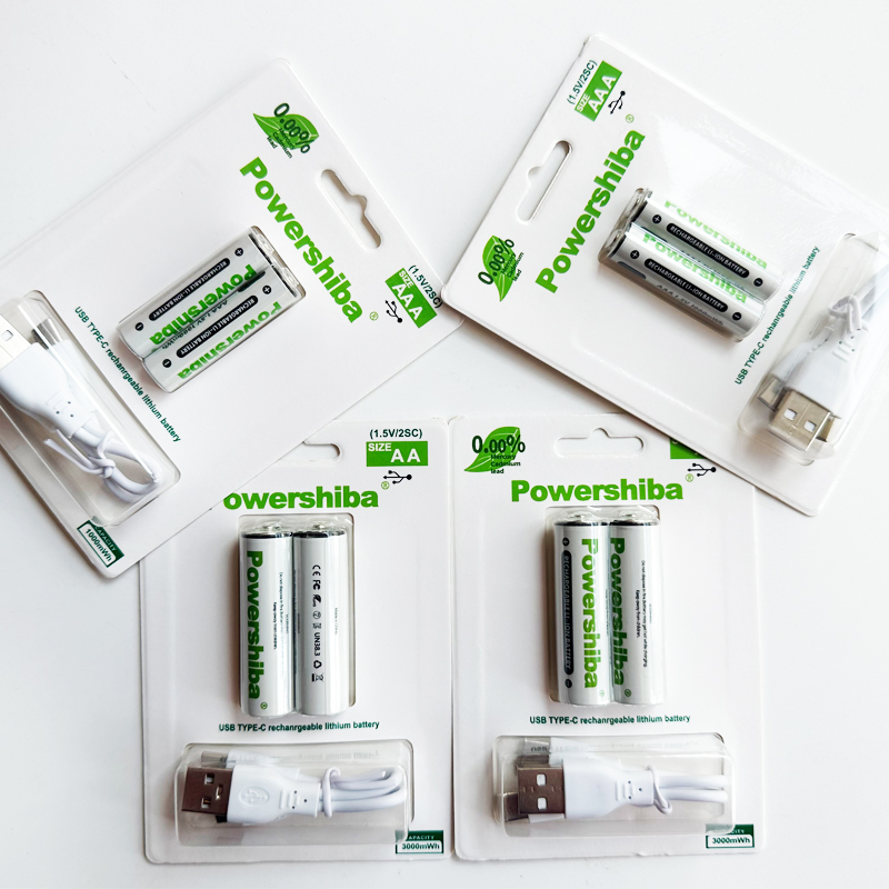 OEM Factory AA USB Rechargeable Lithium Battery 1.5V Lithium Battery