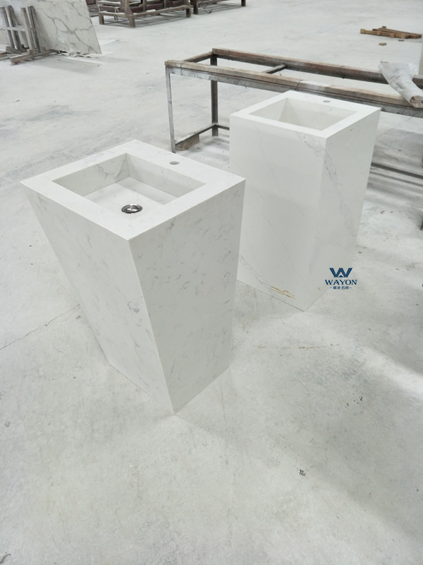 Factory Processing Modern Artificial Stone Solid Surface Quartz Terrazzo Natural Stone for Bathroom Basin and Sink