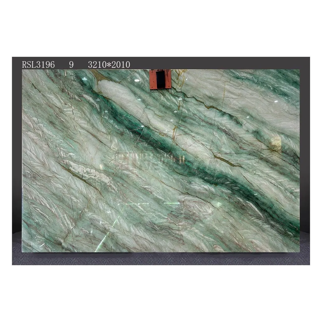 Newstar Big Large Slabs Floor Tiles Jade Green Sintered Stone Wall Porcelain Slab for Kitchen Room Countertop