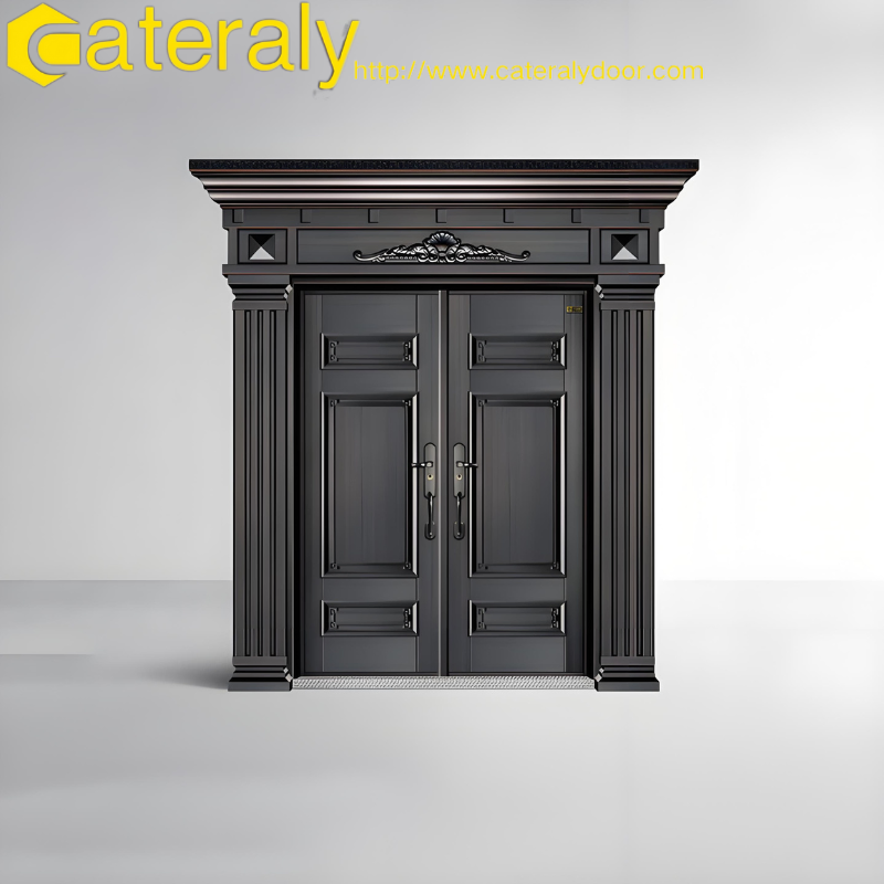 Cateraly Durable Soundproof Residential Door with Adjustable Hinges for Easy Installation Automatic Door with Hardware Security Door