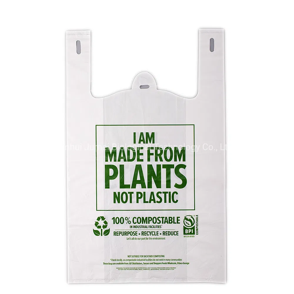 Biodegradable Compostable Wholesale Shopping Bags Tshirt Shopping Bag