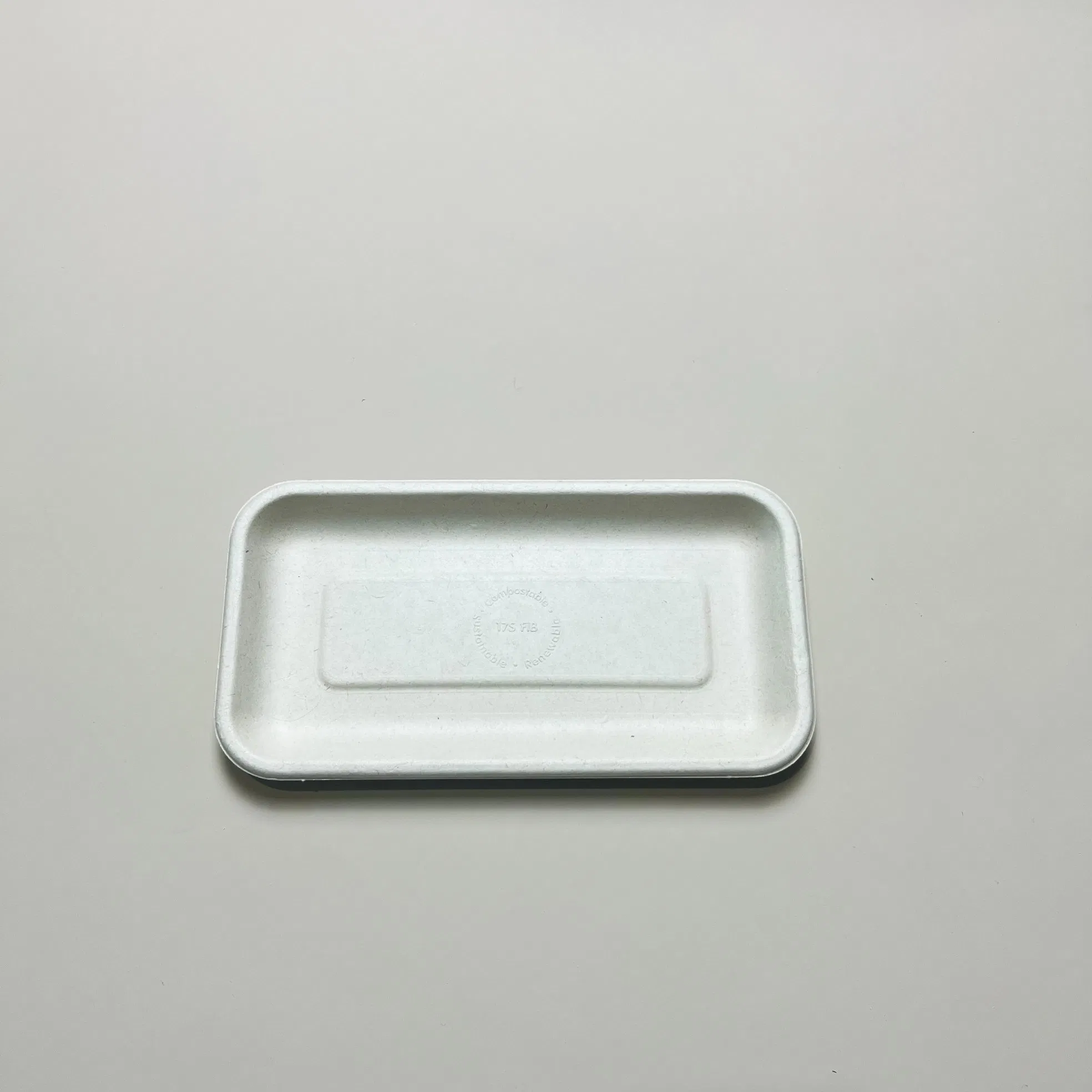 Compostable Sugarcane Bagasse Bagasse Square Trays for Meat Fruit Vegetable