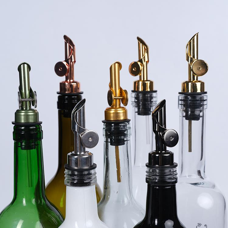 Top Quality Auto Flip Classic Bartender Cooking Oil Stainless Steel Pourer for Alcohol Spouts Bottle