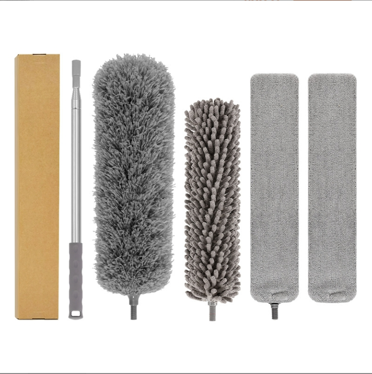 Retractable Gap Dust Cleaner Extension Pole Microfiber Detachable Microfiber Feather Duster Car Wash Window Cleaning
