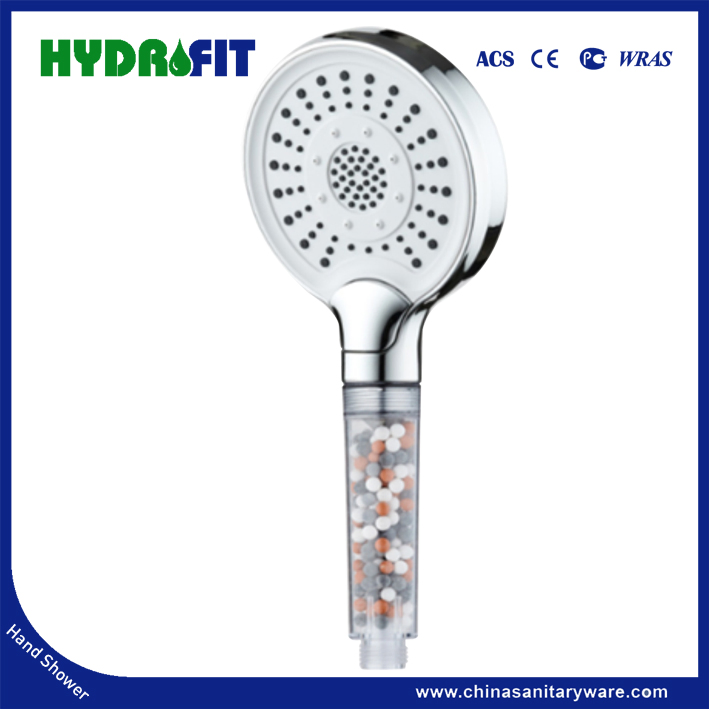 Factory ABS High Pressure Water Saving 3functions Multi-Function PP Cotton Filter Sanitary Ware Accessory Chrome Sanitary Ware Hand Shower