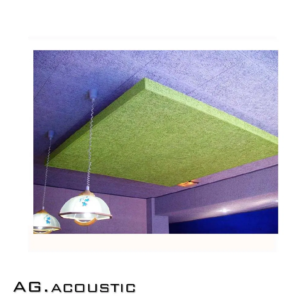 AG. Acoustic Eco Colored Painting Surface Wood Wool Acoustic Wall Ceiling Tiles