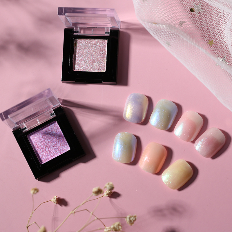 Square Box Chrome Powder Nail Art Pigment Solid Magic Mirror Glitter Powder