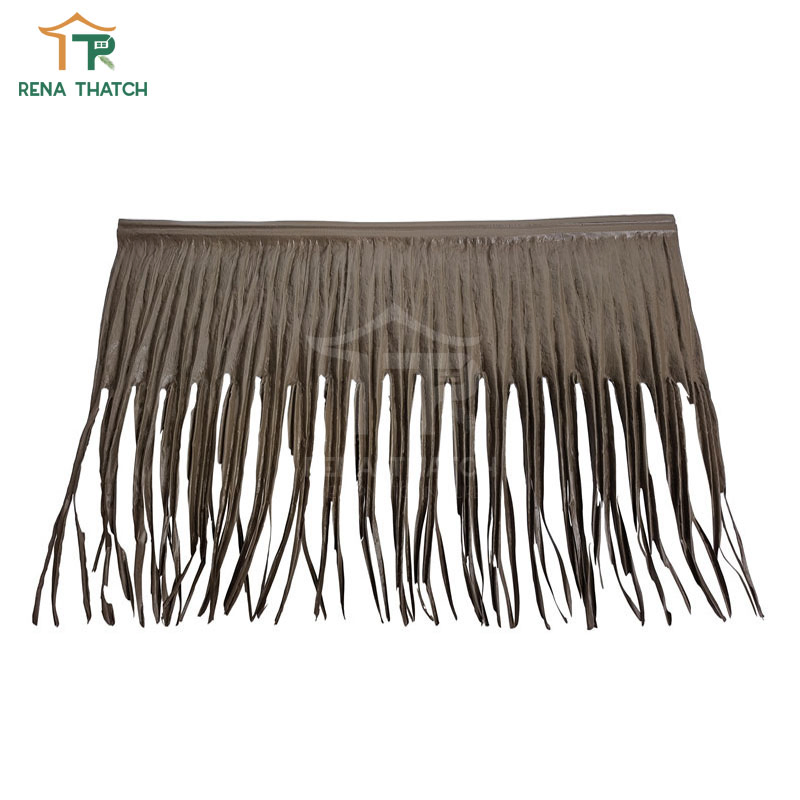 Fire Resistant Artificial Thatch Fiber Palm Waterproof HDPE Synthetic Palm for Roof