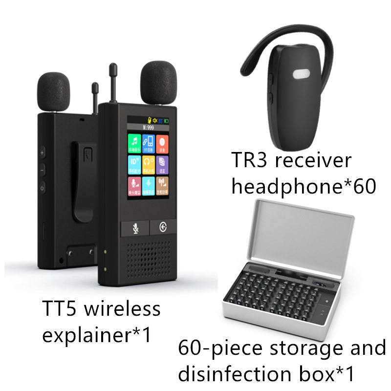 Tr3*60simultaneous Interpretation System Tour Guide Explaining Machine Walkie Talkie for Tourist Guide