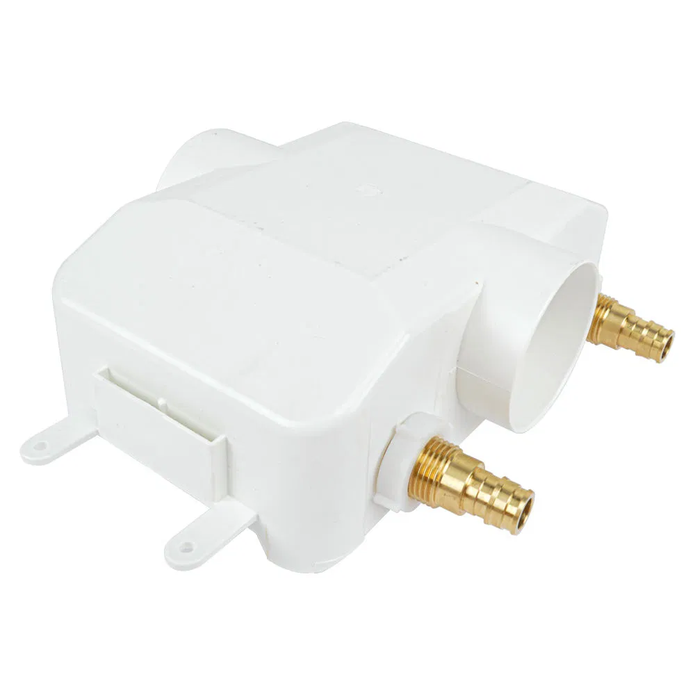 Безсвинцовая латунная коробка для стиральной машины 1/2" с гасителем гидроудара