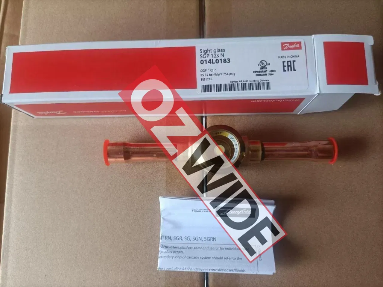 Danfoss 014L0183 Sgp12sn Sight Glass Solder Flare ODF Refrigeration Cold Room