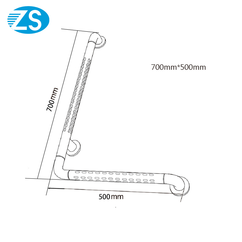 Toilet Disabled People with Safety Handrail Grab Rod Nylon Barrier-Free Handrail