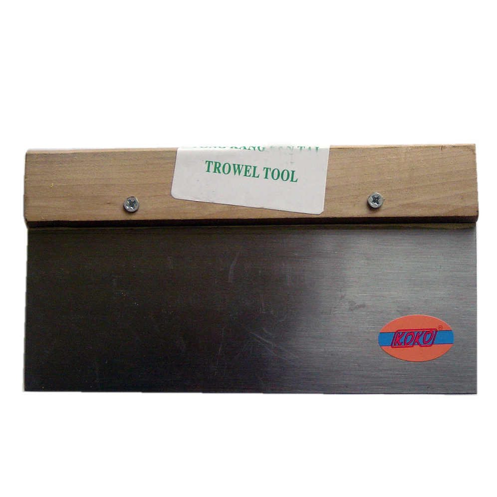 Various Shape Carbon Steel Stainless Steel Wooden Handle Grout Squeegees Scraper