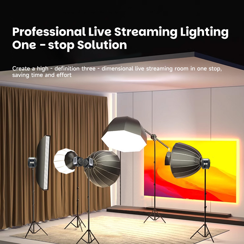 300W LED Continuous Light for E-Commerce Live Broadcast New Design 120W 3200-5600K Professional Audio Video Lighting Equipment Continuous Lighting for Video