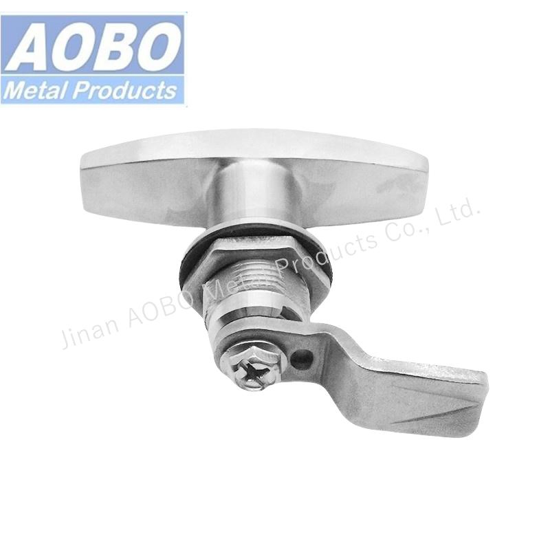Aobo Non-Locking Stainless Steel 316 Cam Lock IP65 Electrical Cabinet Panels T-Handle Lock
