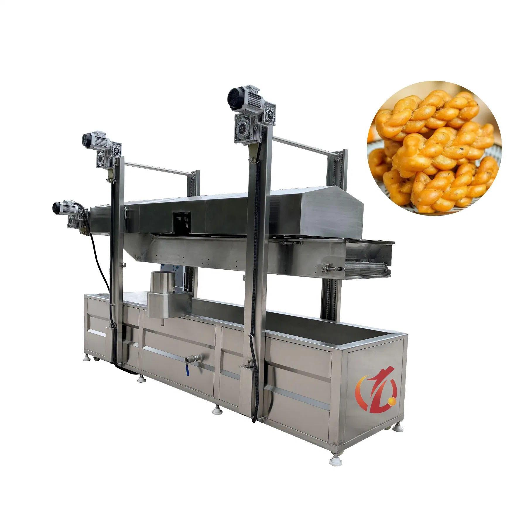 Qiangda Snacks Mixed Nut Frying Making Production Machine Fried Peanuts Frying Processing Line