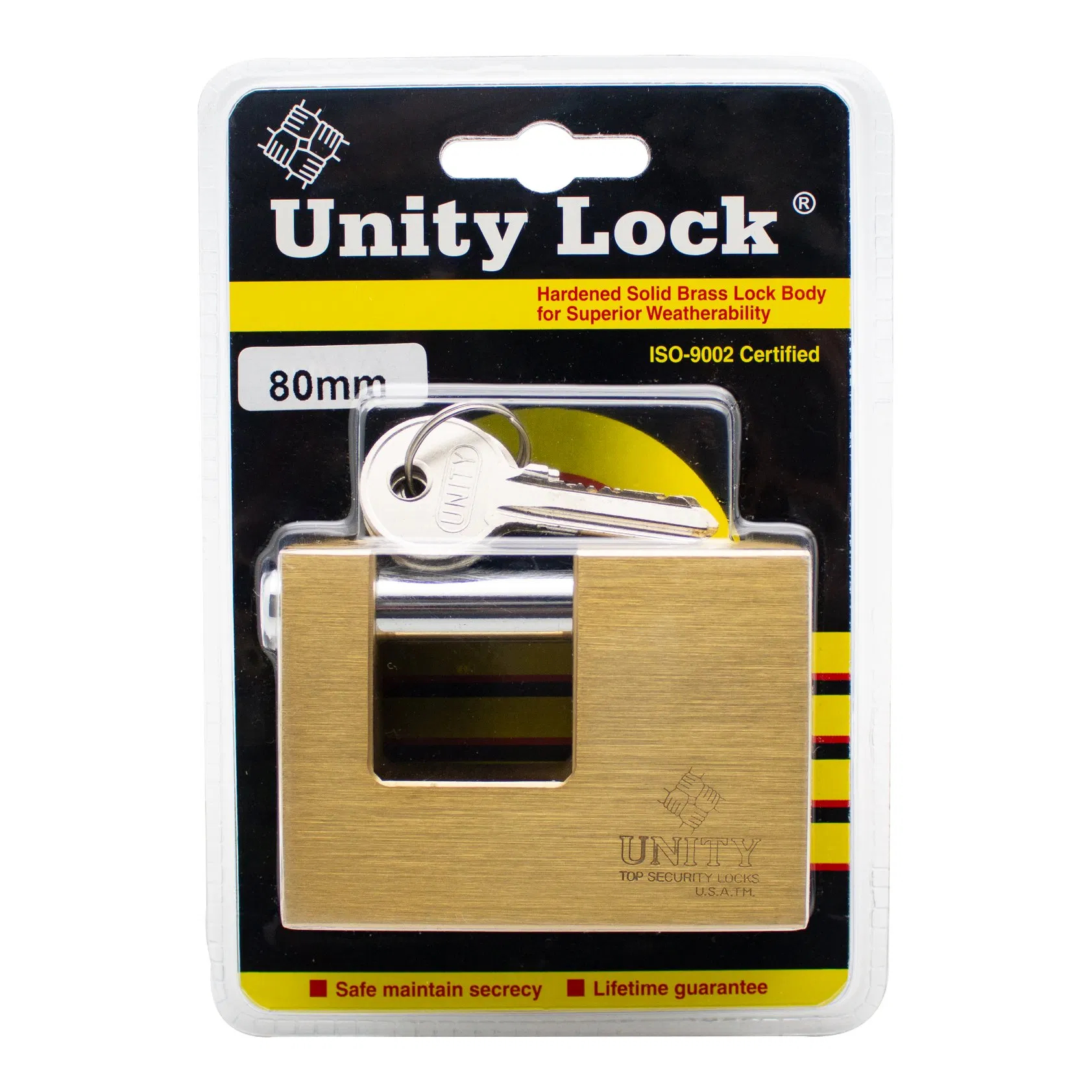 Unity 60mm Solid Brass Rectangular Padlock