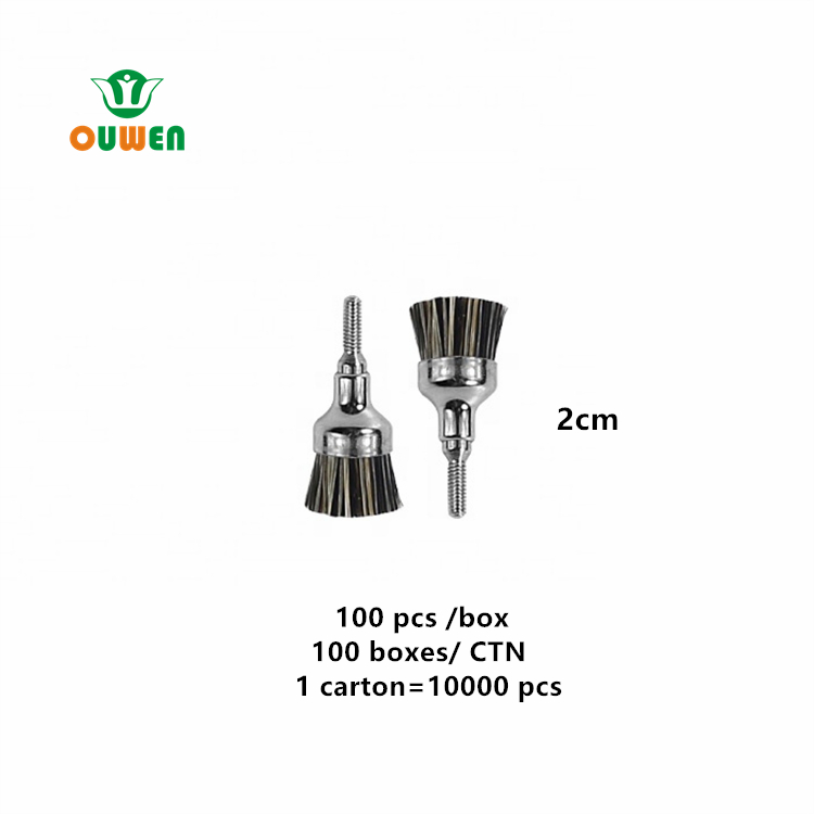 Ouwen Manufacture G-5 Black Bristle Thread Type Prophy Polishing Cup Brush