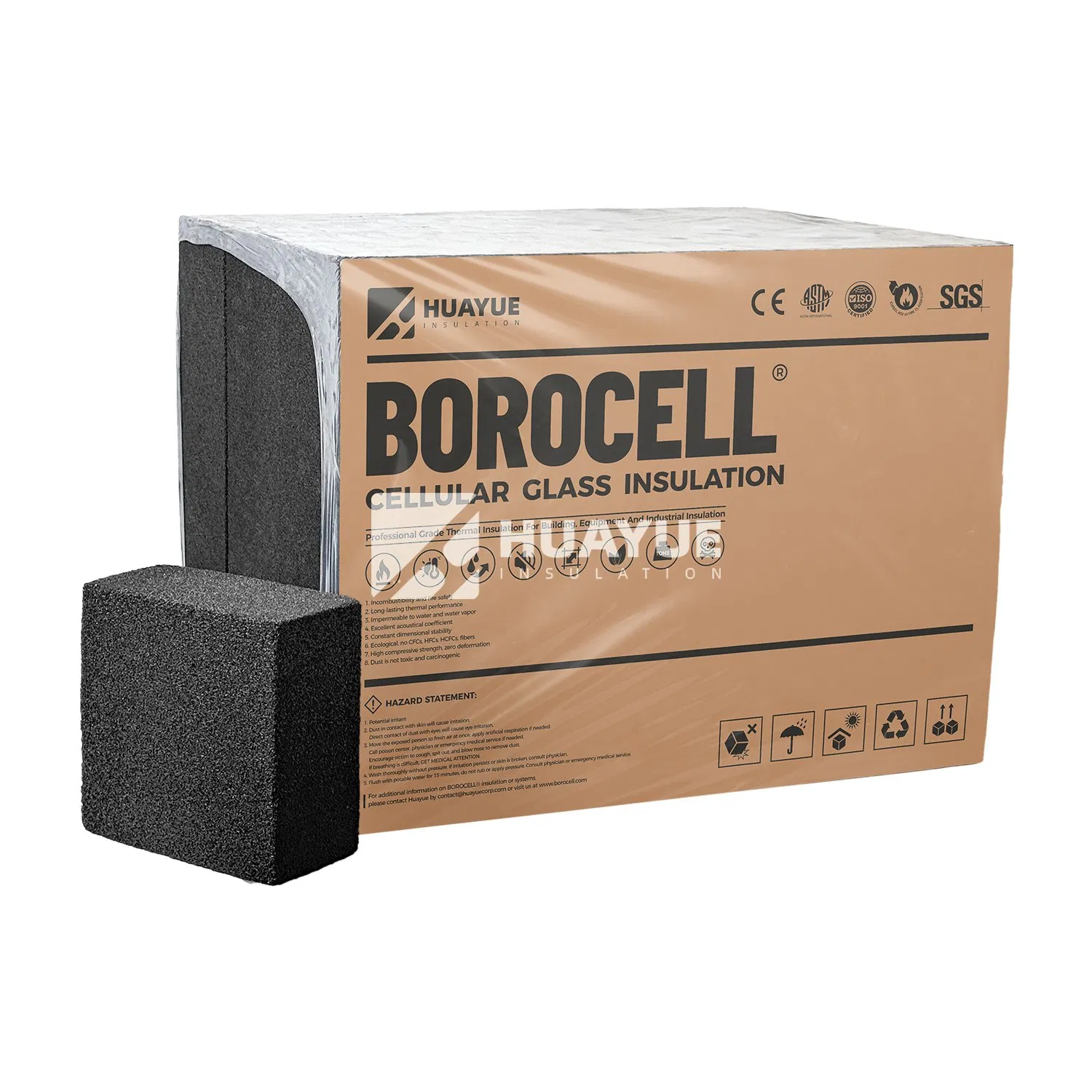 Hot Selling Dimensionally Stable Foam Glass Board Heat Insulation Materials