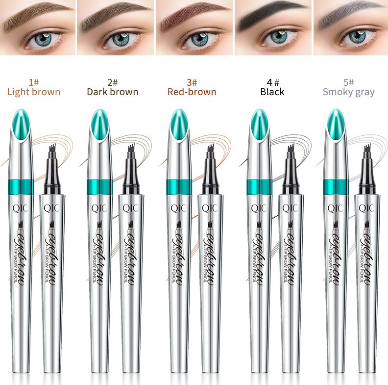 Online Wholesale and Retail Make up Four Prong Liquid Eyebrow Pencil Waterproof and Sweat Proof Liquid Eyebrow Pencil Magic Liquid Eyeliner Pen
