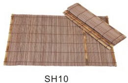 Carbonization Bamboo Sushi Rolling Mat for Sushi Foods Square Mats 45cm*30cm*2.5mm