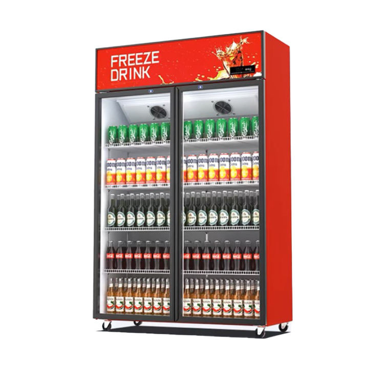 Three Glass Doors Single-Temperature Multifunction Beverage Cold Drink Display Refrigerator