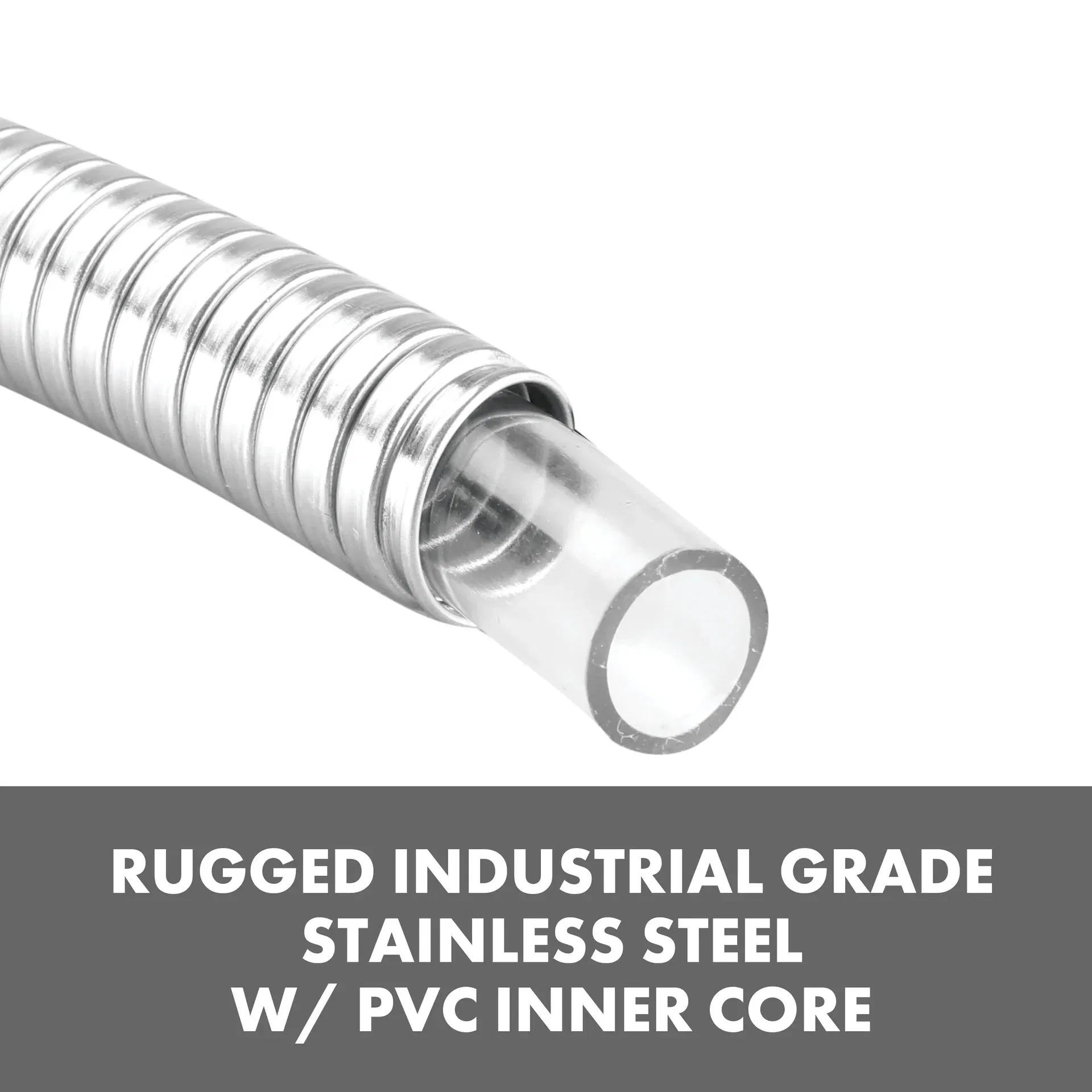 Yardforce Heavy-Duty Puncture Proof Metal Garden Hose 25-Foot 304-Stainless Steel