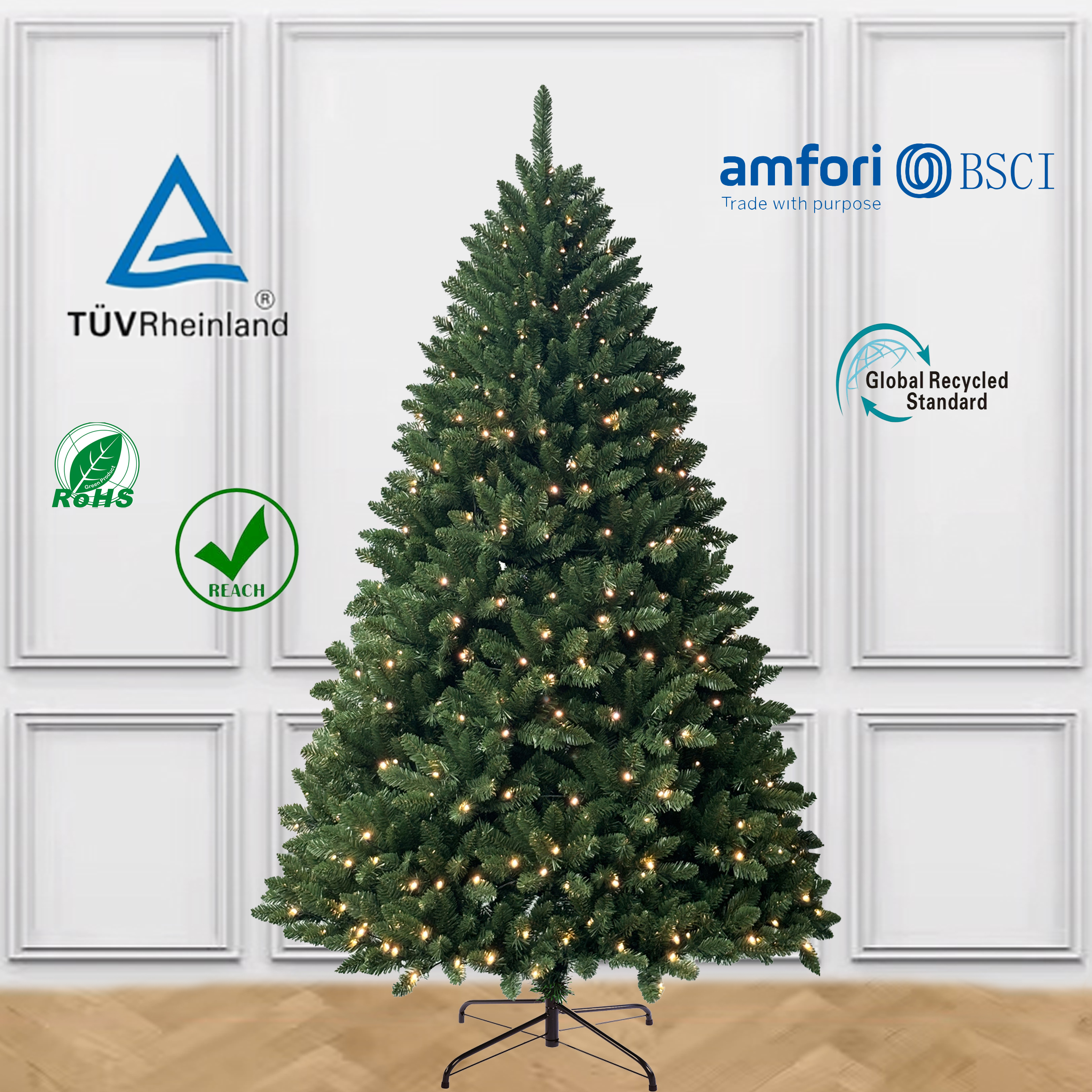 Елка искусственная рождественская 180 см ПВХ