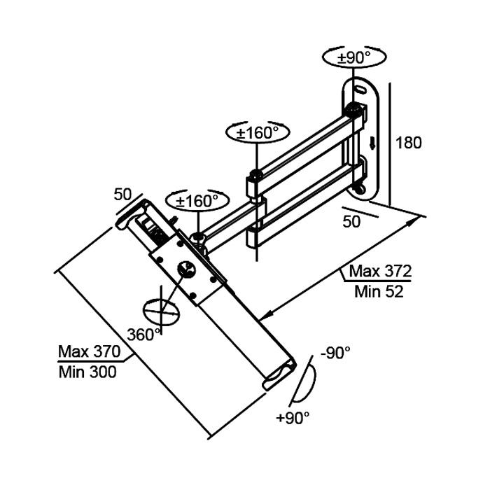 Tabelt Wall Mount Stand, Fits for 10-13 Inch Screen, with Anti-Theft Lock