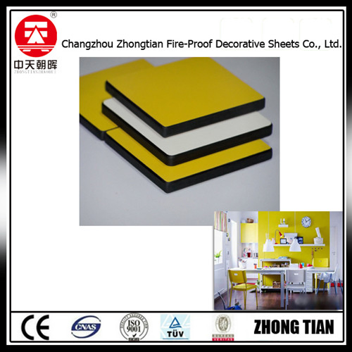 Decorative Fireproof Wood Grain HPL Sheets Laminate Door Skin Sheet