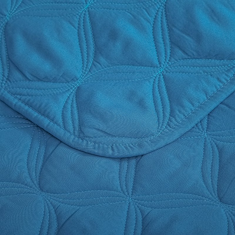 ODM/OEM Polyester Home Textile 3 Pieces Sheet Set Bedding Set Blue Bed Cover Queen Size Bedspread with Pillow