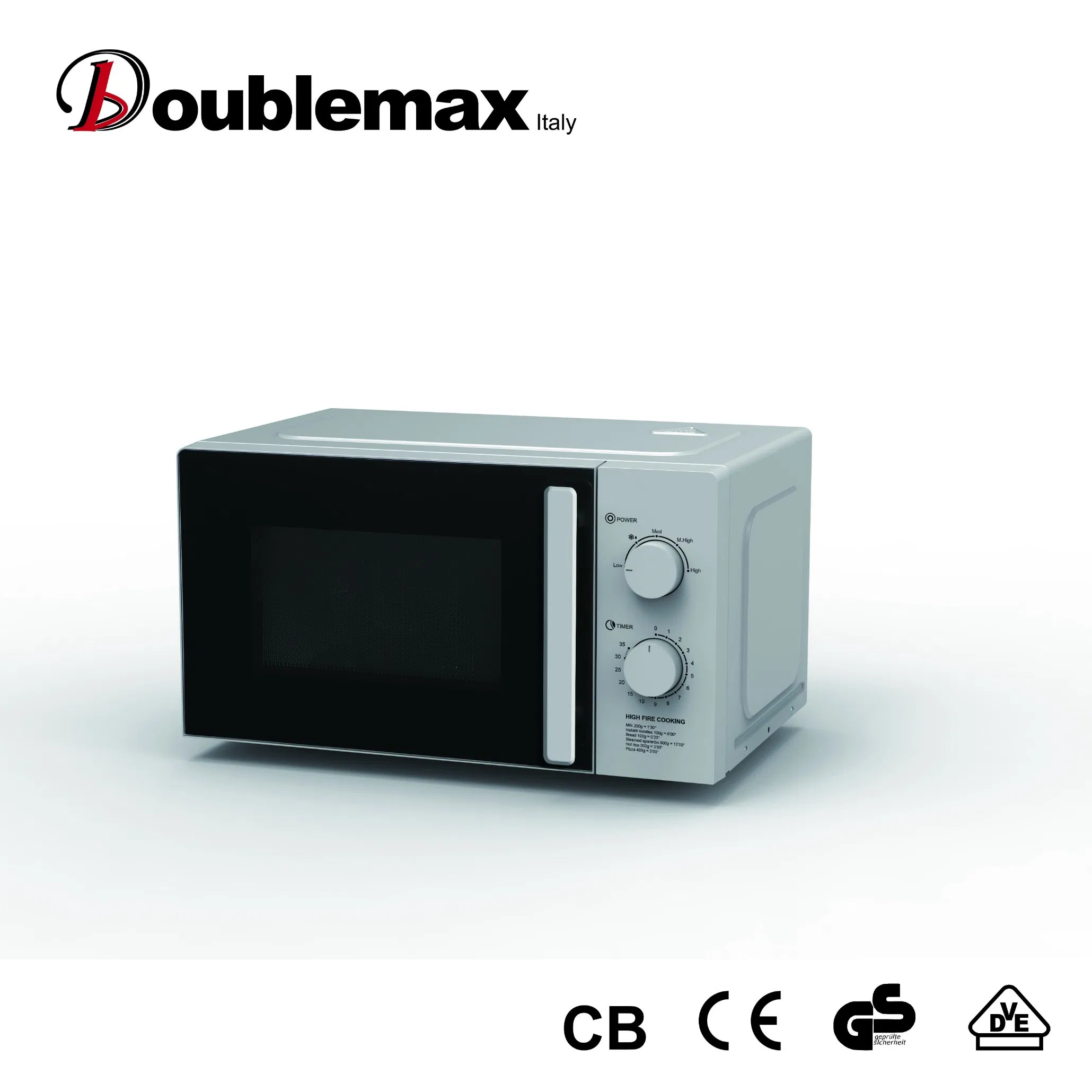 20L Silver Turntable Glass Tray Kitchen Appliances Microwave Oven