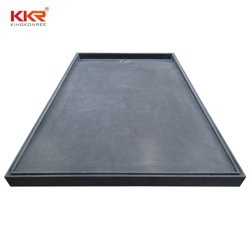 Customized Shower Tray Black 120cm Resin Stone Shower Tray Shower Pan