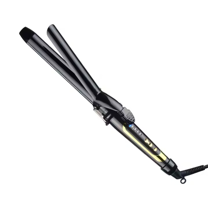 Professional Salon Ceramic Heated Rotating Curling Iron with Clip Electric Long Barrel 25mm 1inch Curling Wave Wand Hair Curler