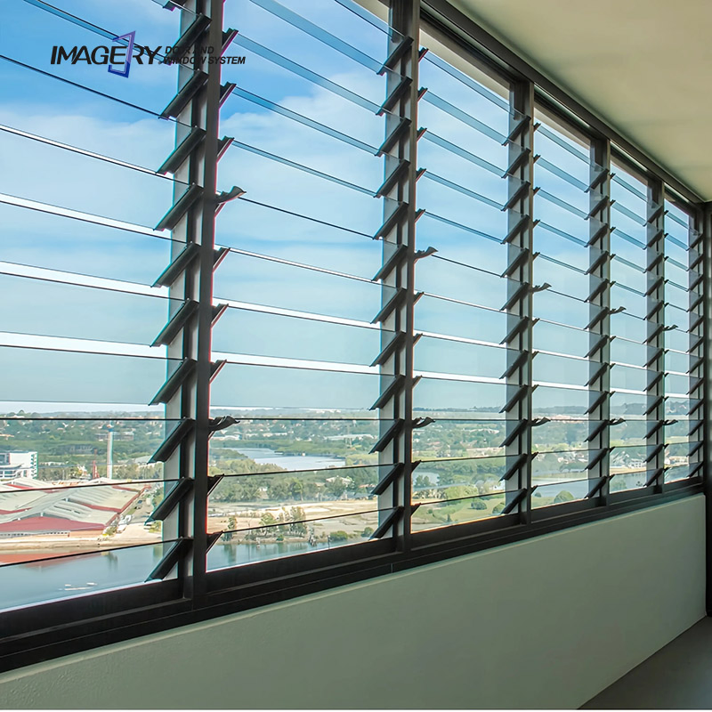 Stylish Tempered Glass Louvers for Custom Aluminum Shutter Windows